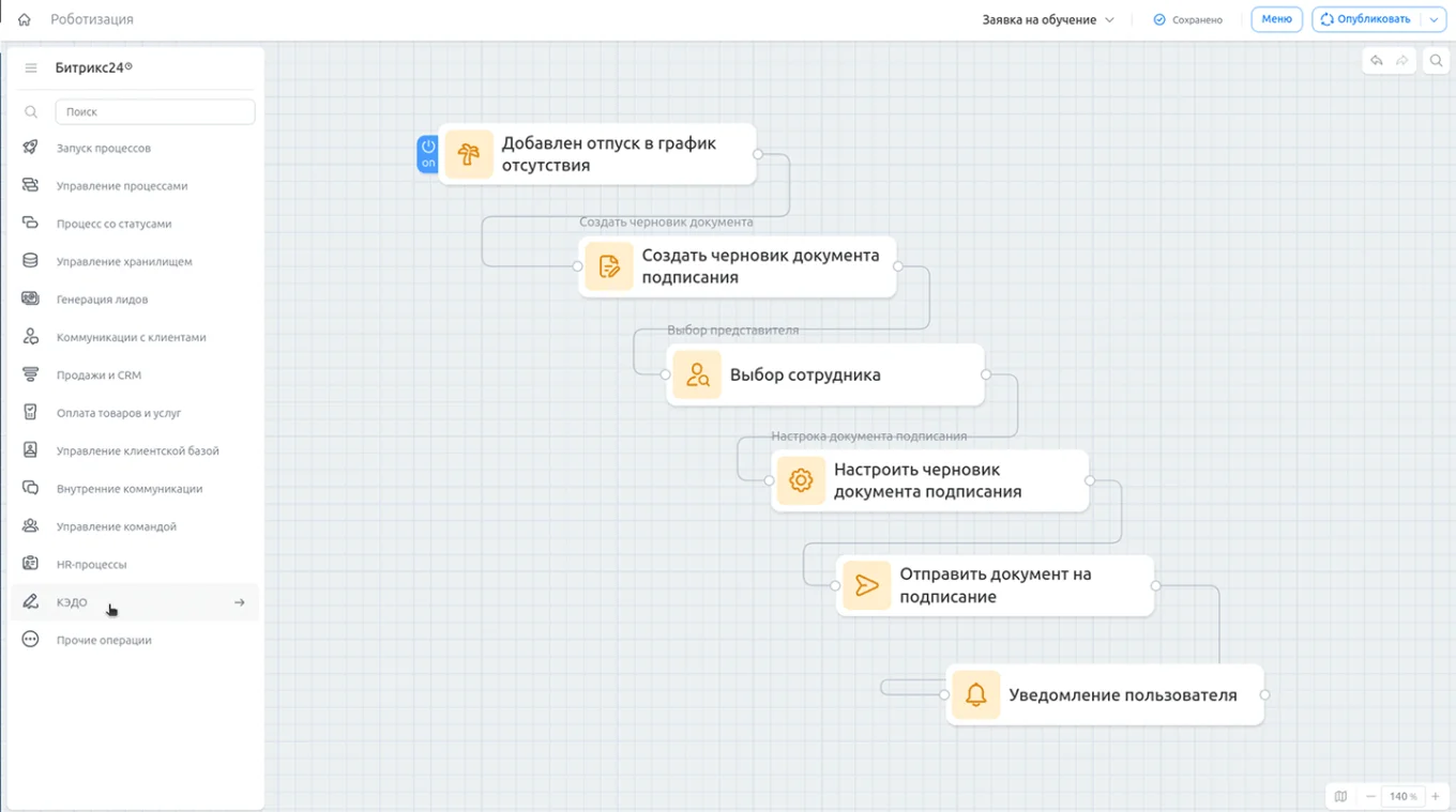 Редактор документов Битрикс24 || КЭДО